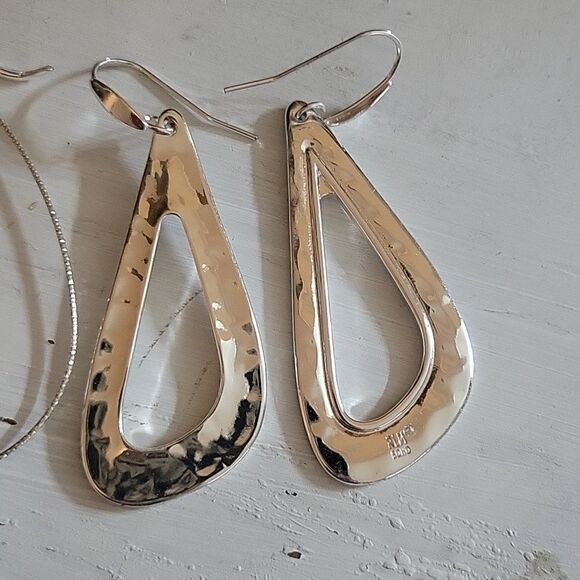 Set of two silver winter earrings - Picture 4 of 7